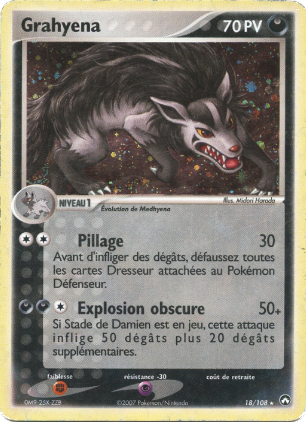 Grahyena 18 — EX Gardiens du Pouvoir (French Pokémon TCG card)