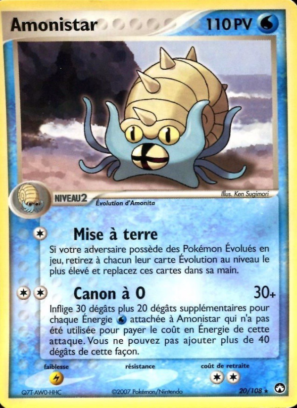 Amonistar 20 — EX Gardiens du Pouvoir (French Pokémon TCG card)