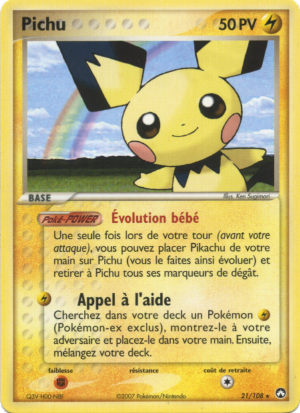 Pichu 21 — EX Gardiens du Pouvoir (French Pokémon TCG card)