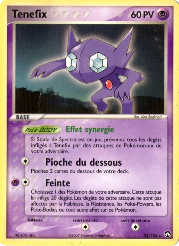 Tenefix 22 — EX Gardiens du Pouvoir (French Pokémon TCG card)