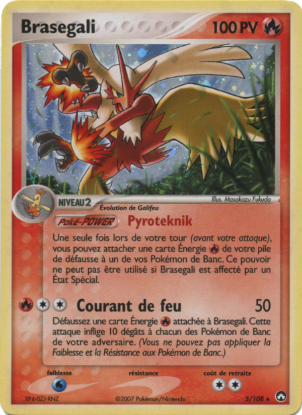 Brasegali 5 — EX Gardiens du Pouvoir (French Pokémon TCG card)