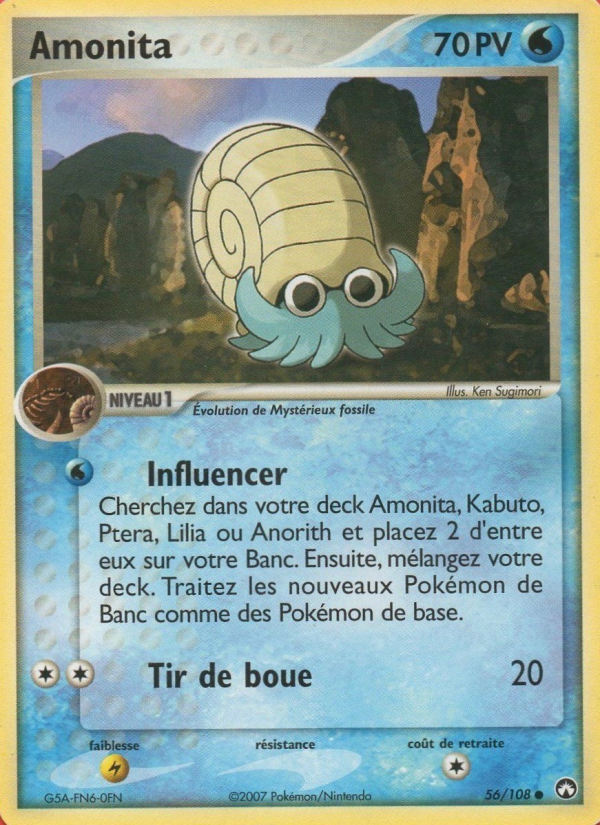Amonita 56 — EX Gardiens du Pouvoir (French Pokémon TCG card)