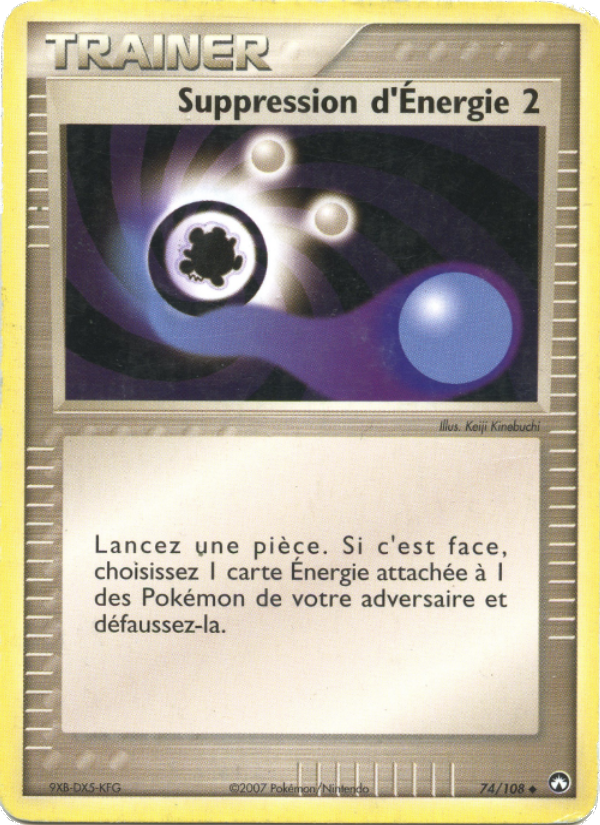 Suppression d'Énergie 2 74 — EX Gardiens du Pouvoir (French Pokémon TCG card)