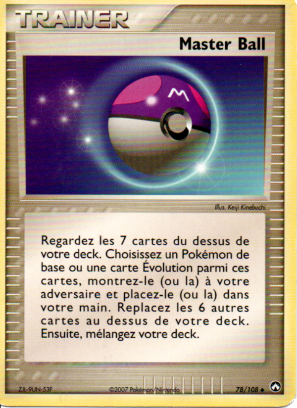 Master Ball 78 — EX Gardiens du Pouvoir (French Pokémon TCG card)