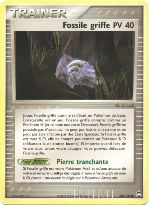 Fossile griffe 84 — EX Gardiens du Pouvoir (French Pokémon TCG card)