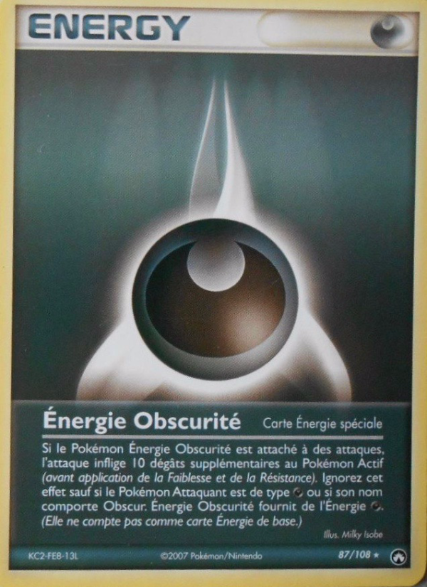 Énergie Obscurité 87 — EX Gardiens du Pouvoir (French Pokémon TCG card)