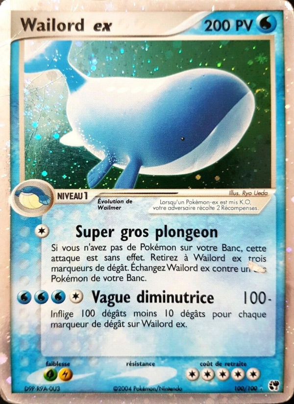 Wailord ex 100 — EX Tempête de sable (French Pokémon TCG card)