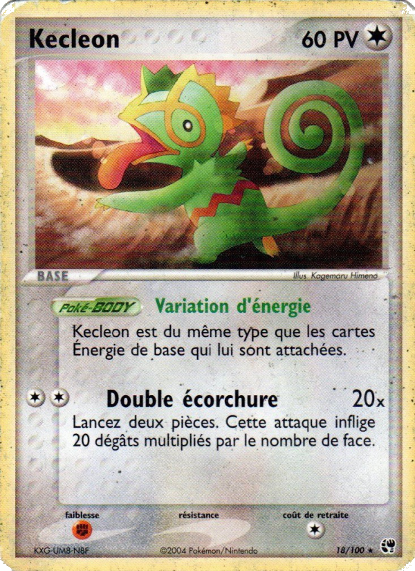 Kecleon 18 — EX Tempête de sable (French Pokémon TCG card)