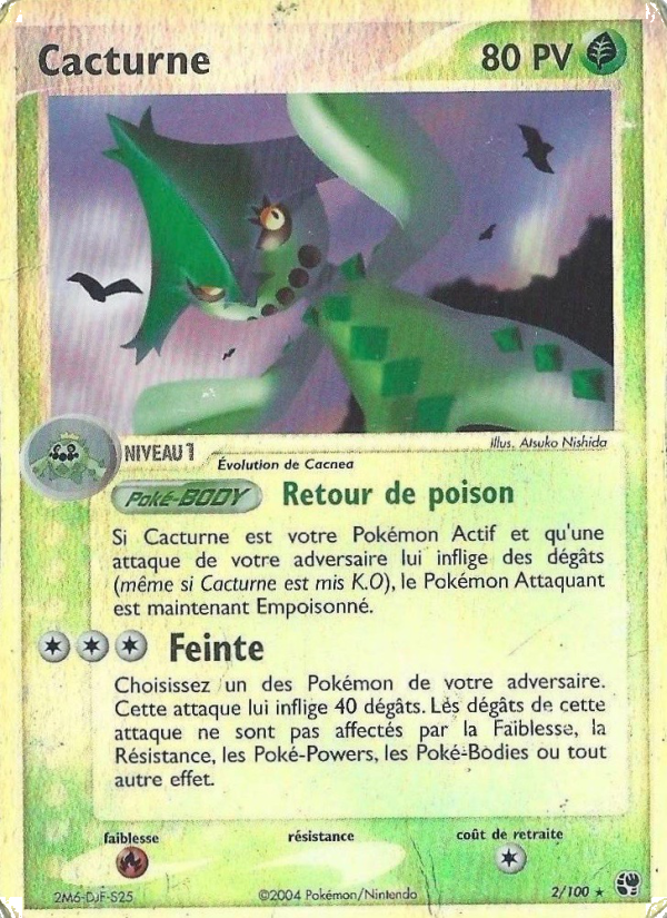 Cacturne 2 — EX Tempête de sable (French Pokémon TCG card)