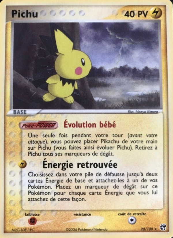 Pichu 20 — EX Tempête de sable (French Pokémon TCG card)