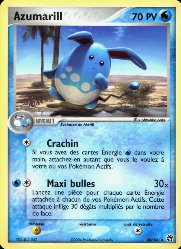 Azumarill 30 — EX Tempête de sable (French Pokémon TCG card)