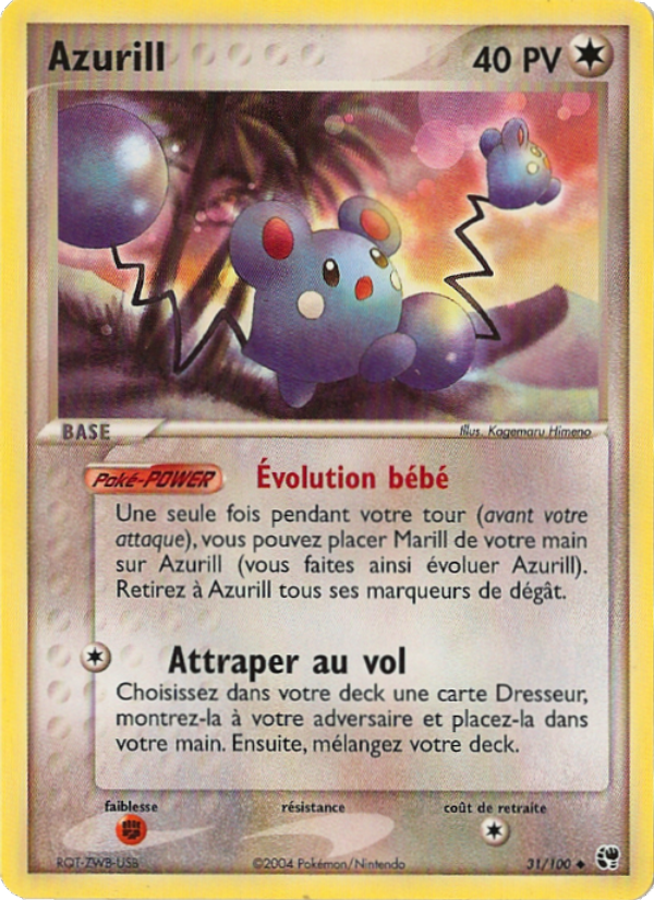 Azurill 31 — EX Tempête de sable (French Pokémon TCG card)