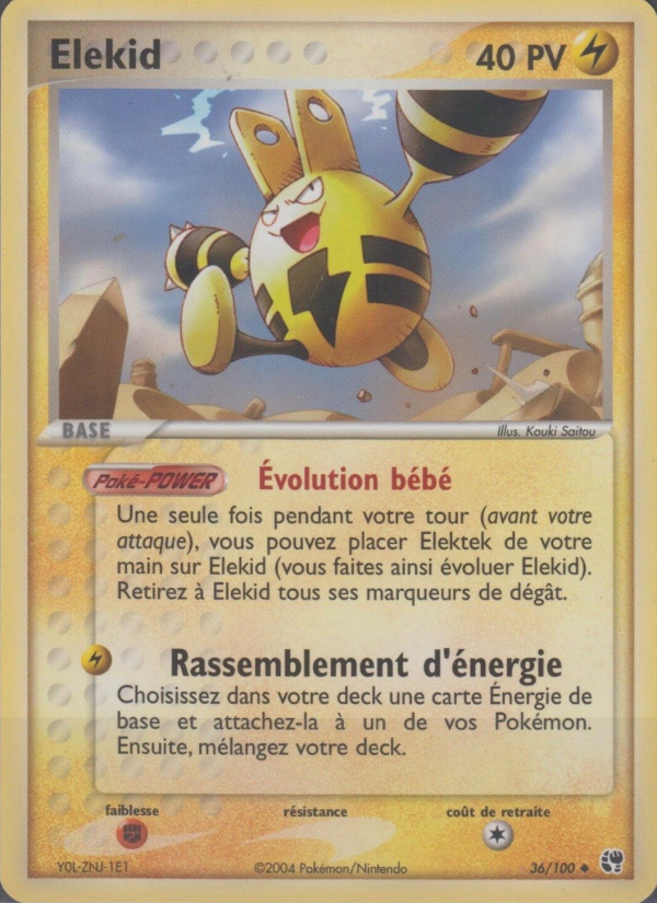 Elekid 36 — EX Tempête de sable (French Pokémon TCG card)