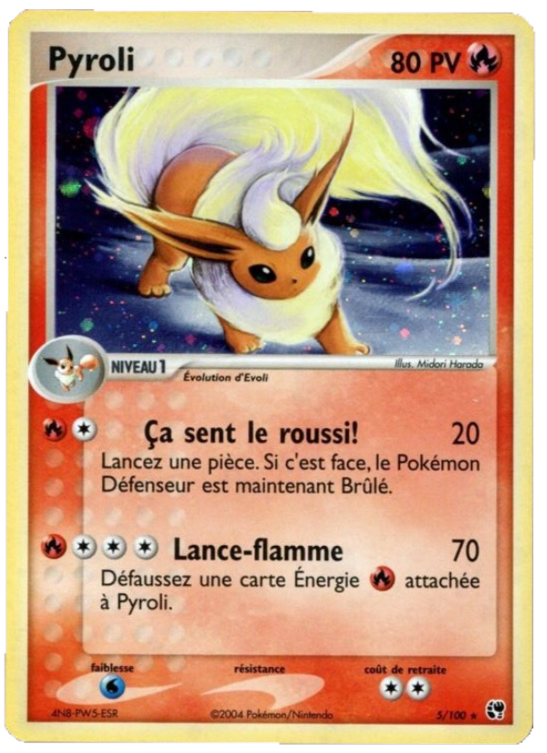 Pyroli 5 — EX Tempête de sable (French Pokémon TCG card)