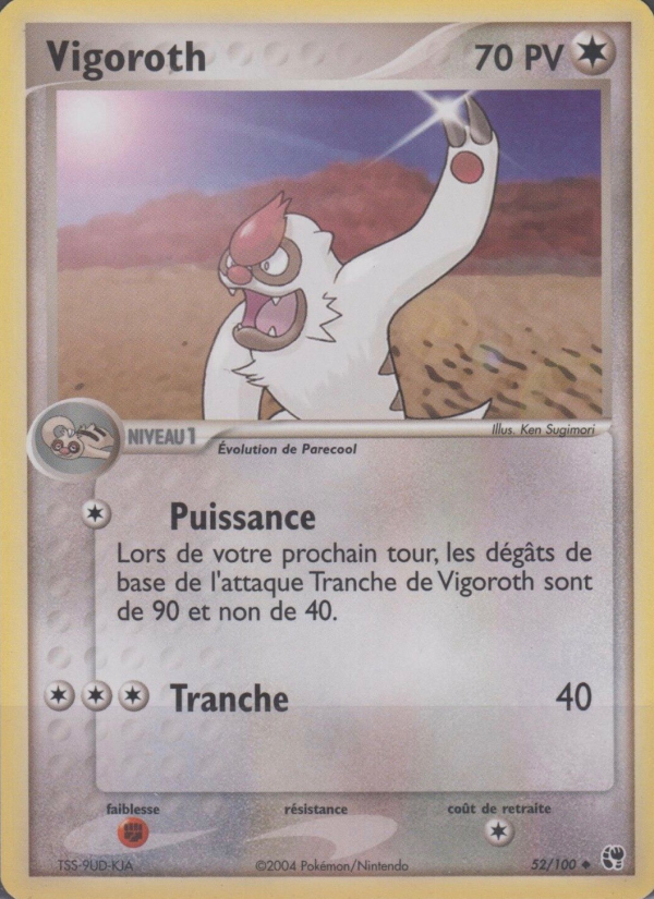 Vigoroth 52 — EX Tempête de sable (French Pokémon TCG card)