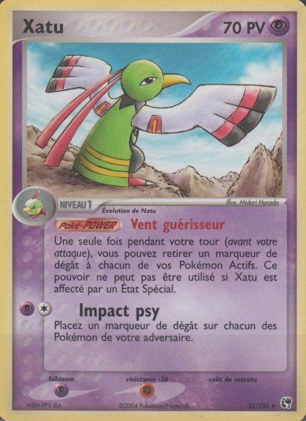 Xatu 55 — EX Tempête de sable (French Pokémon TCG card)
