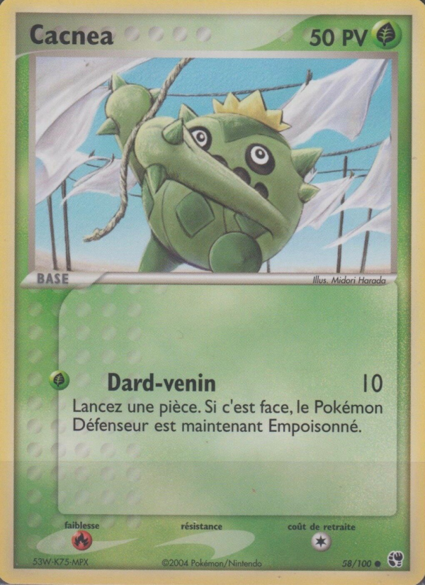Cacnea 58 — EX Tempête de sable (French Pokémon TCG card)