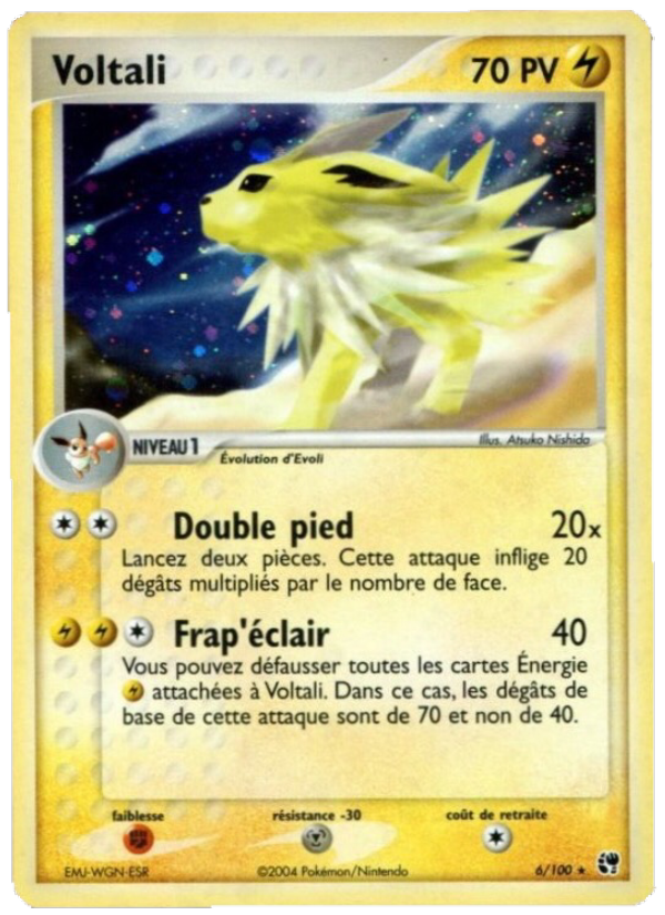 Voltali 6 — EX Tempête de sable (French Pokémon TCG card)