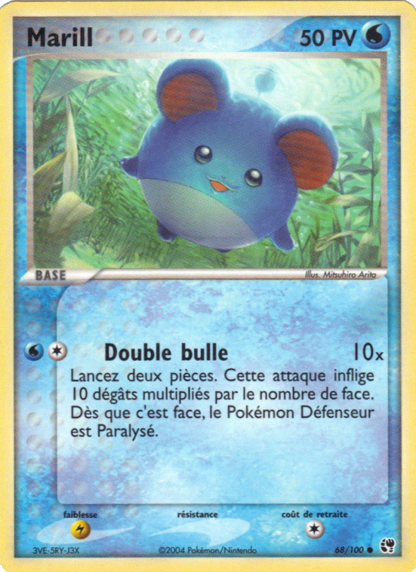 Marill 68 — EX Tempête de sable (French Pokémon TCG card)