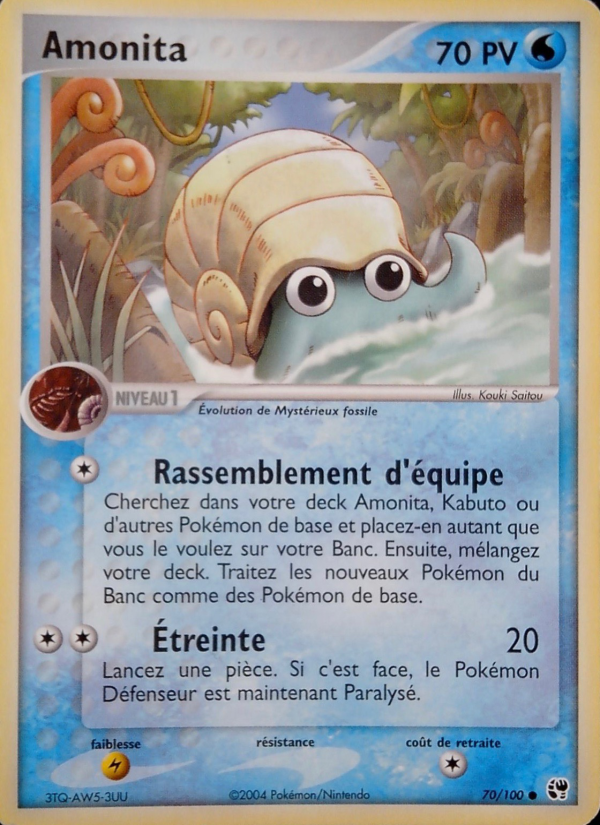 Amonita 70 — EX Tempête de sable (French Pokémon TCG card)