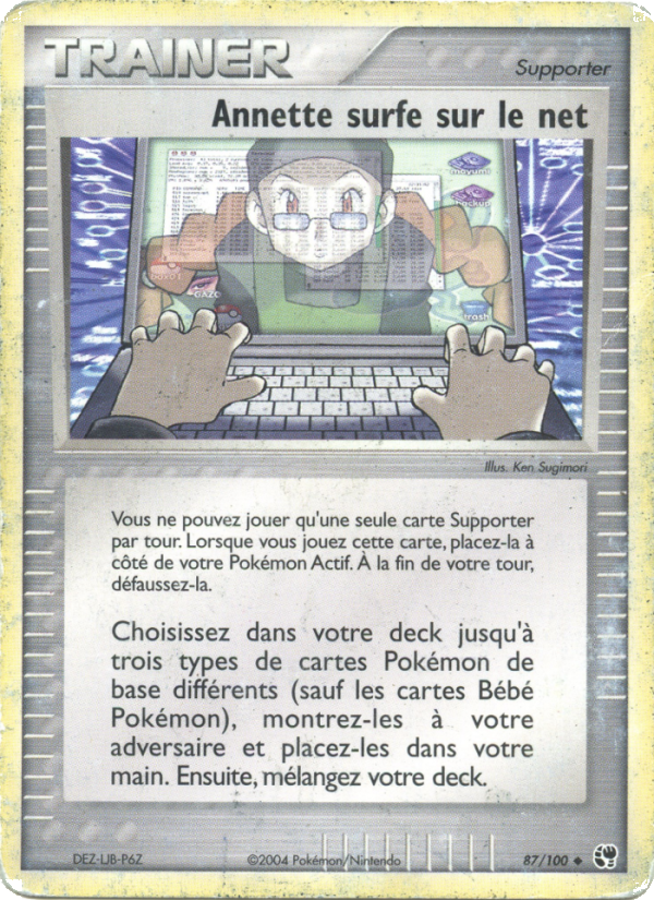 Annette surfe sur le net 87 — EX Tempête de sable (French Pokémon TCG card)