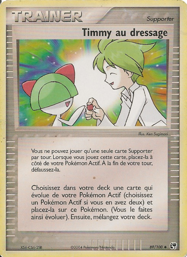 Timmy au dressage 89 — EX Tempête de sable (French Pokémon TCG card)