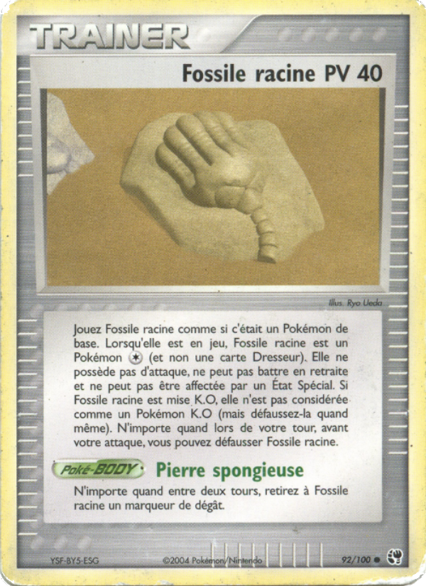 Fossile racine 92 — EX Tempête de sable (French Pokémon TCG card)