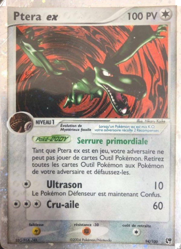 Ptera ex 94 — EX Tempête de sable (French Pokémon TCG card)