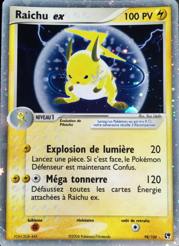 Raichu ex 98 — EX Tempête de sable (French Pokémon TCG card)