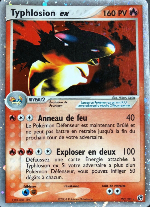 Typhlosion ex 99 — EX Tempête de sable (French Pokémon TCG card)