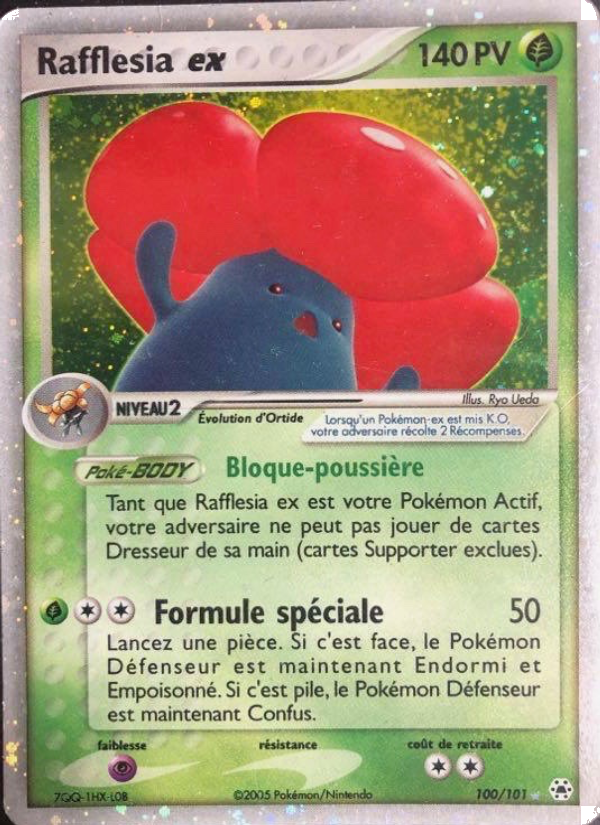 Rafflesia ex 100 — EX Légendes Oubliées (French Pokémon TCG card)