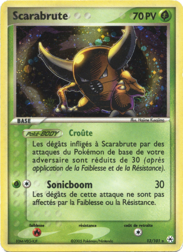 Scarabrute 13 — EX Légendes Oubliées (French Pokémon TCG card)