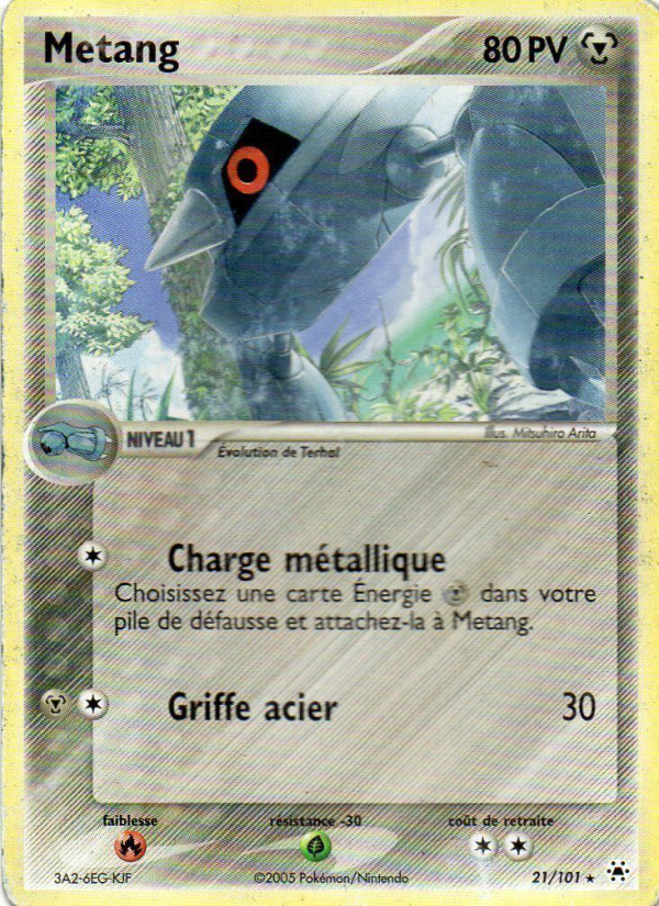 Metang 21 — EX Légendes Oubliées (French Pokémon TCG card)