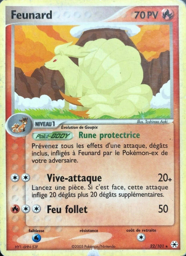 Feunard 22 — EX Légendes Oubliées (French Pokémon TCG card)