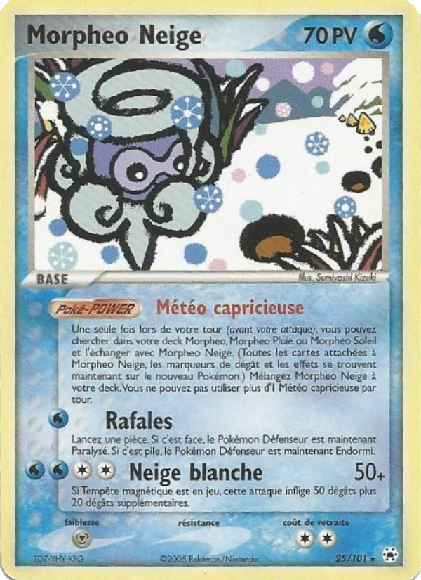 Morpheo Neige 25 — EX Légendes Oubliées (French Pokémon TCG card)