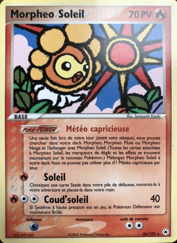 Morpheo Soleil 26 — EX Légendes Oubliées (French Pokémon TCG card)