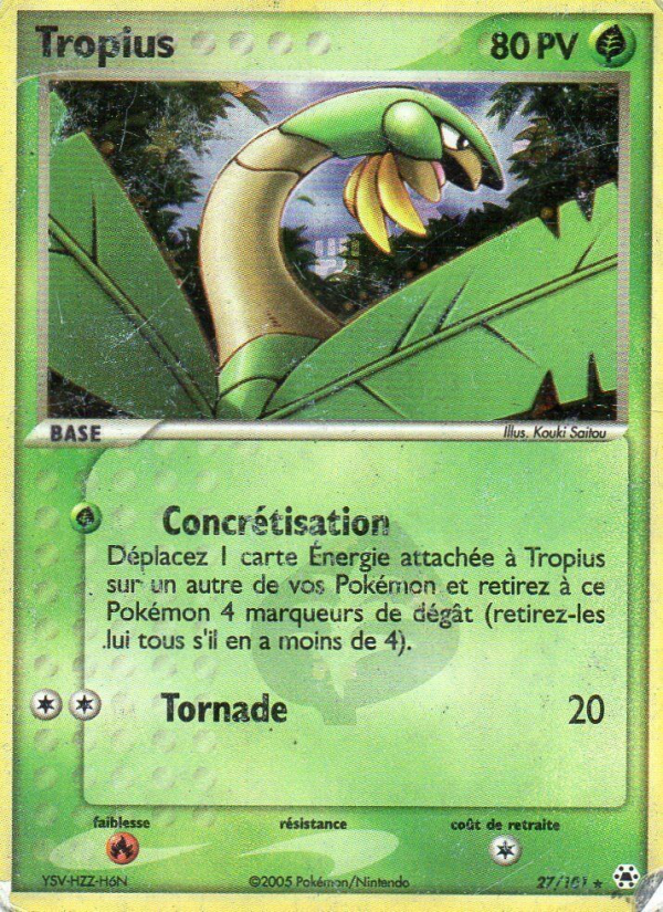 Tropius 27 — EX Légendes Oubliées (French Pokémon TCG card)