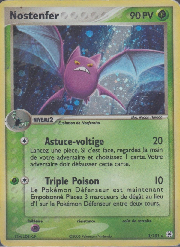 Nostenfer 3 — EX Légendes Oubliées (French Pokémon TCG card)