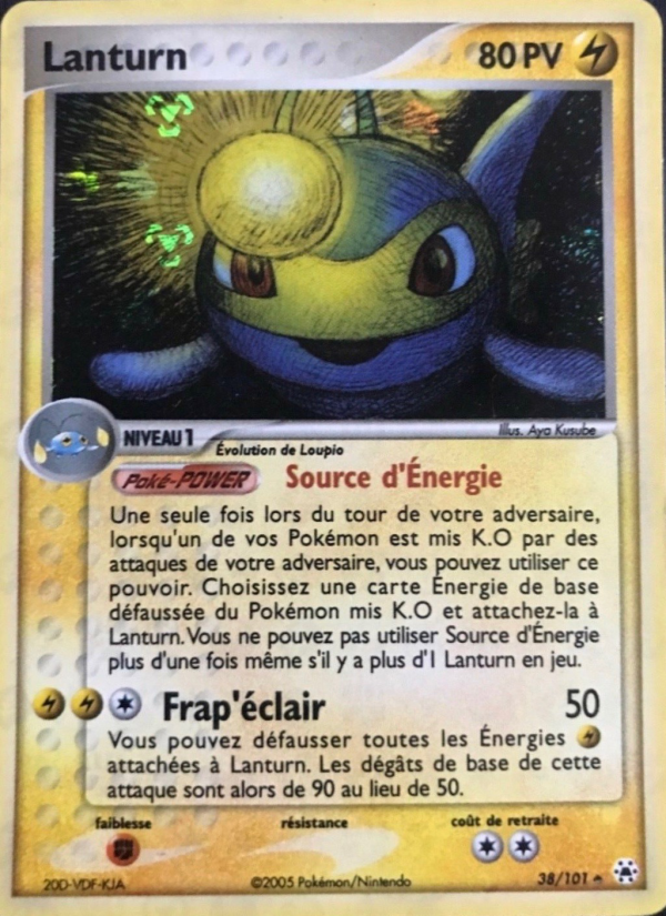 Lanturn 38 — EX Légendes Oubliées (French Pokémon TCG card)