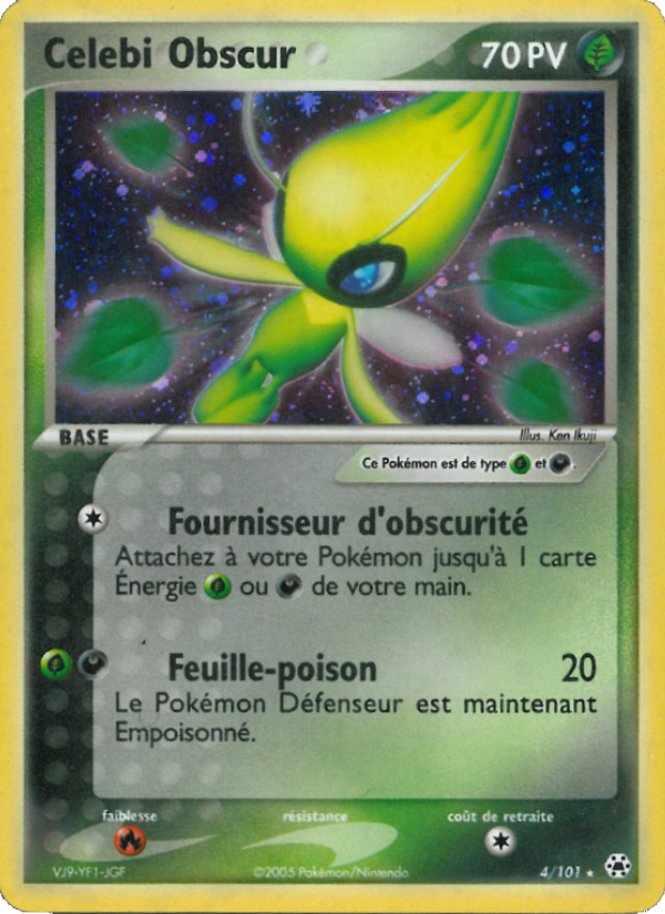 Celebi Obscur 4 — EX Légendes Oubliées (French Pokémon TCG card)