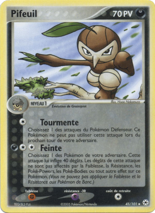 Pifeuil 45 — EX Légendes Oubliées (French Pokémon TCG card)