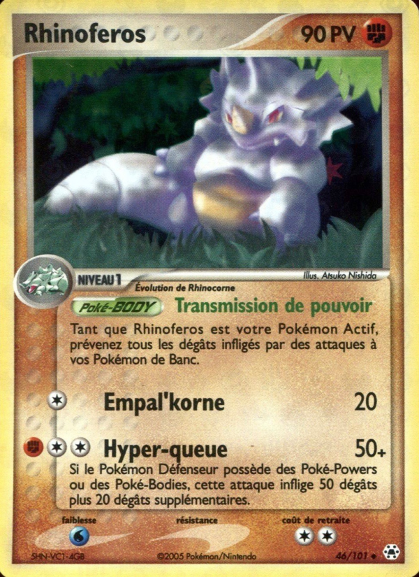 Rhinoferos 46 — EX Légendes Oubliées (French Pokémon TCG card)