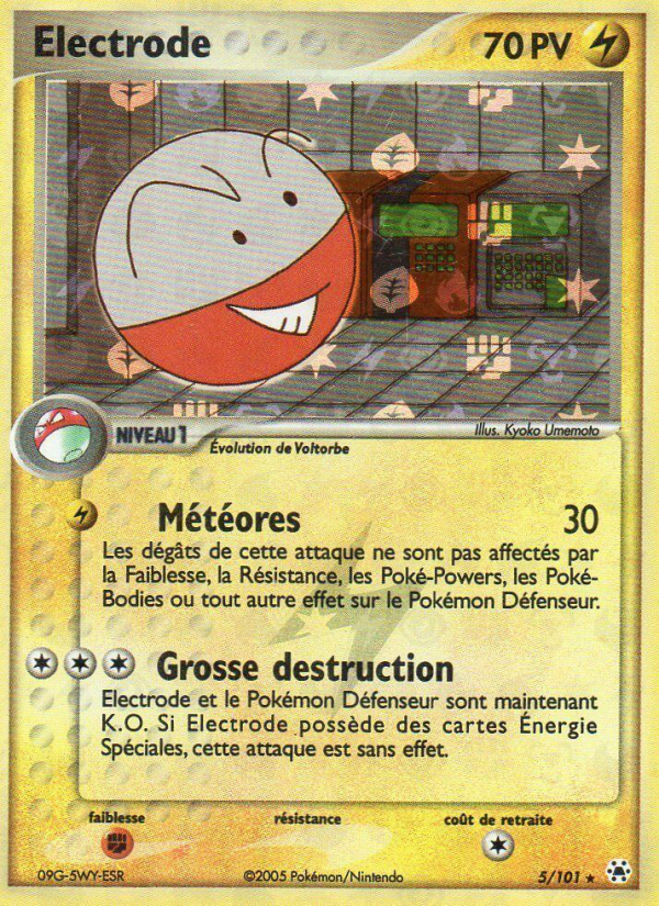 Electrode 5 — EX Légendes Oubliées (French Pokémon TCG card)