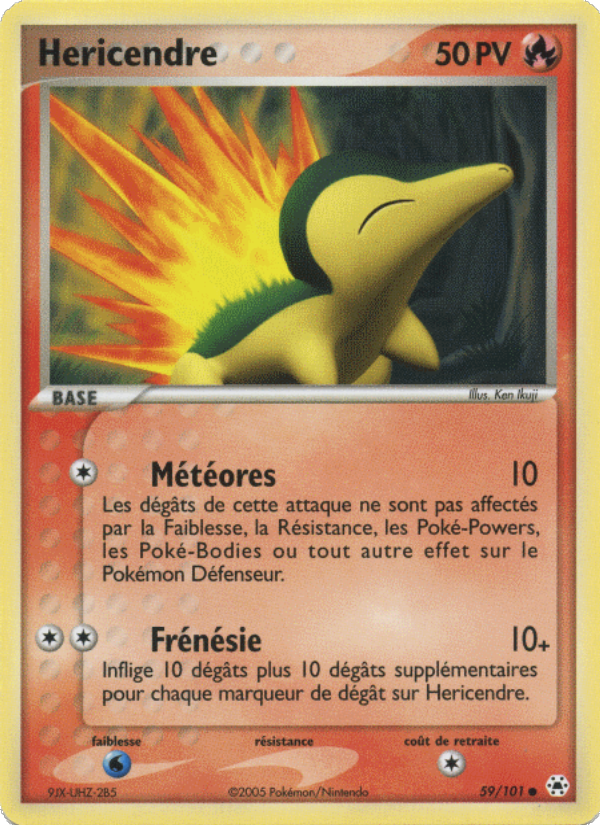 Hericendre 59 — EX Légendes Oubliées (French Pokémon TCG card)