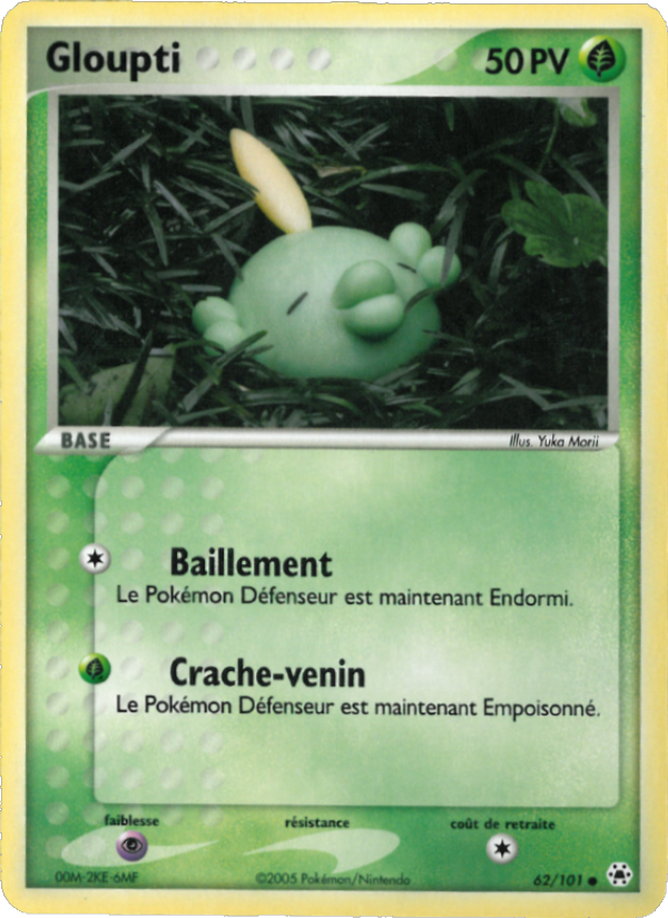Gloupti 62 — EX Légendes Oubliées (French Pokémon TCG card)