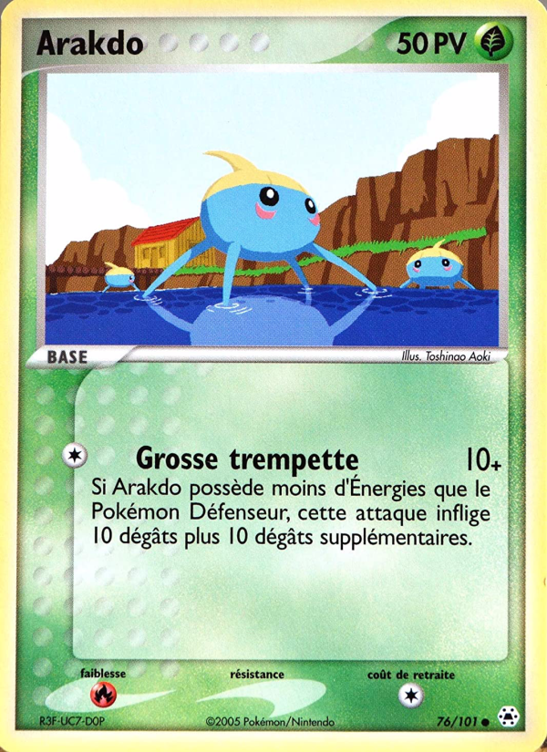 Arakdo 76 — EX Légendes Oubliées (French Pokémon TCG card)