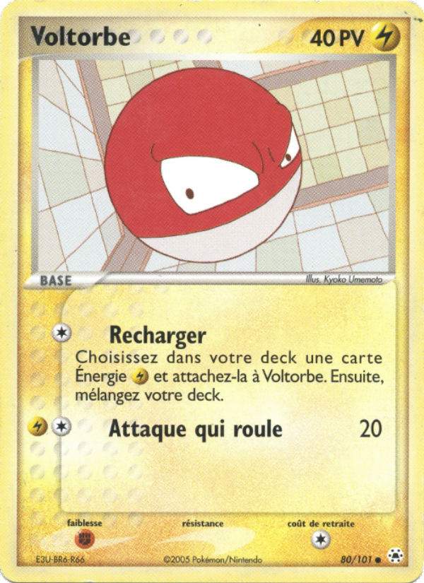 Voltorbe 80 — EX Légendes Oubliées (French Pokémon TCG card)