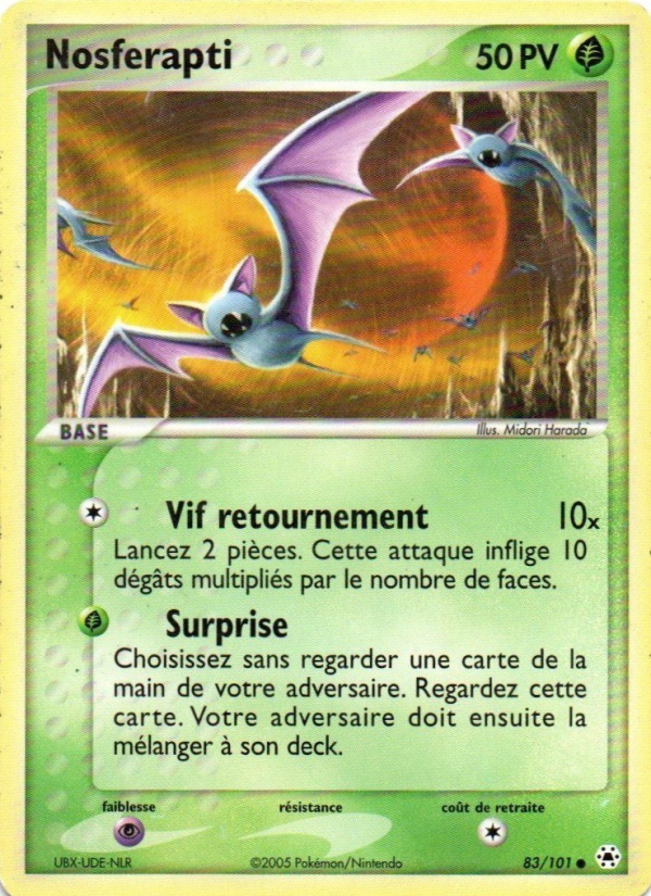 Nosferapti 83 — EX Légendes Oubliées (French Pokémon TCG card)