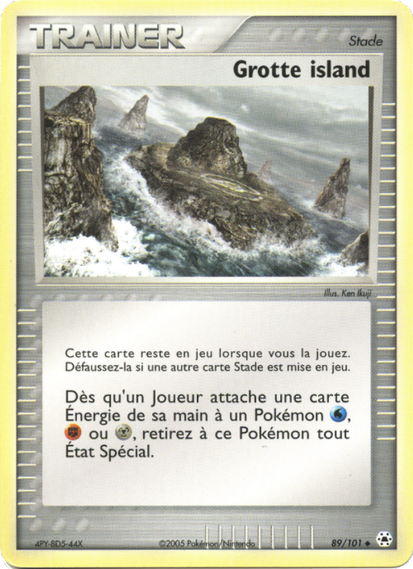 Grotte island 89 — EX Légendes Oubliées (French Pokémon TCG card)