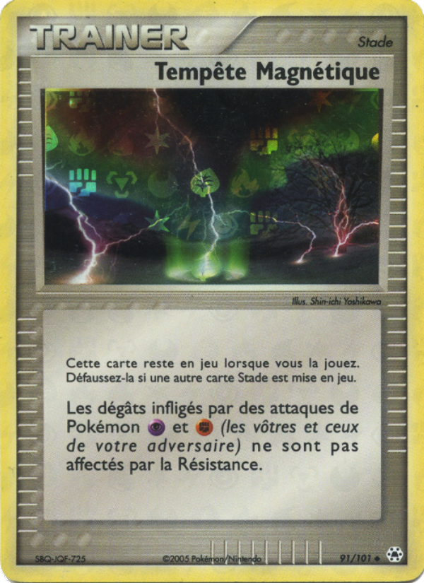 Tempête Magnétique 91 — EX Légendes Oubliées (French Pokémon TCG card)